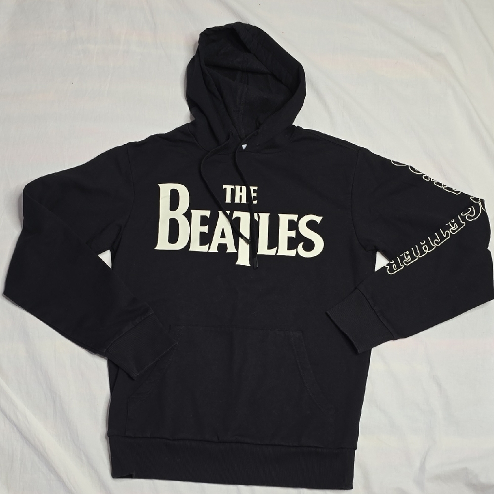 Beatles Hooded Sweater Black Sz SMALL